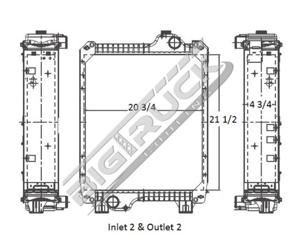 Picture of Case International, Ford / New Holland Radiator - Plastic Tank 0437893