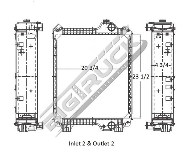 Picture of Case International, Ford / New Holland, Steyr Radiator - Plastic Tank 0437894
