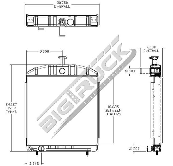 Picture of Lincoln Welder Radiator - Solder On Tank 0437912M