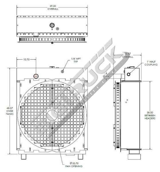Picture of Caterpillar Radiator - Bolt On Tank 0437983