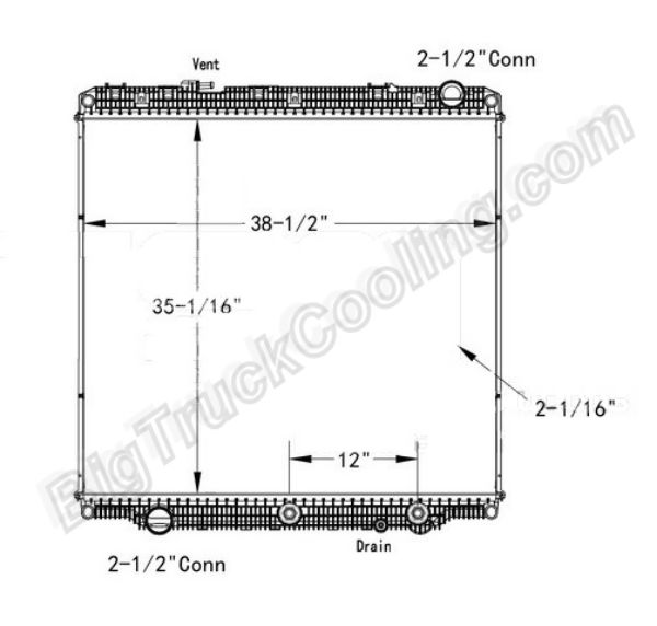 Picture of Freightliner Cascadia Radiator - Plastic Tank 0437560P